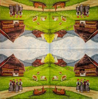 039 Deutschland - 3-lagig(Fleck) - Wellenrand - B-Ware